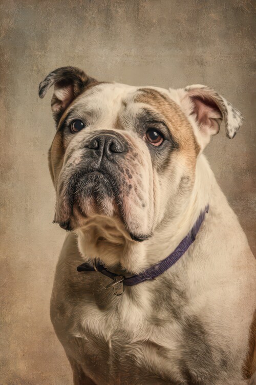 Poster Soulful Bulldog Portrait