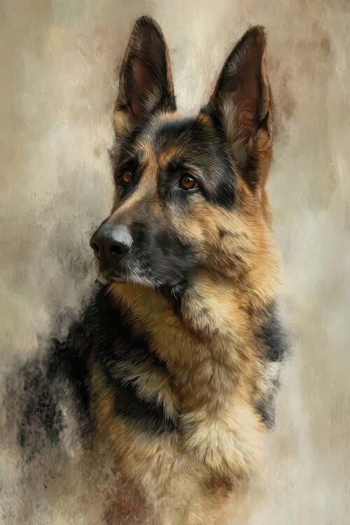 Poster Majestic German Shepherd