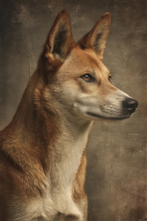 Poster Attentive Dog Portrait