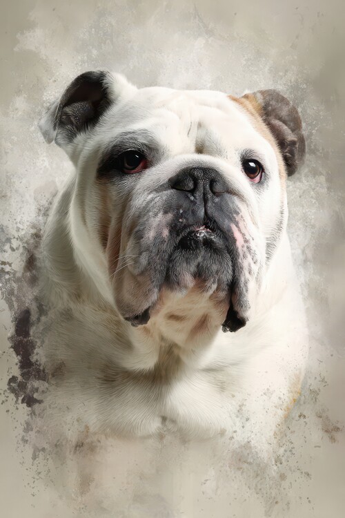 Poster Dignified Bulldog Portrait