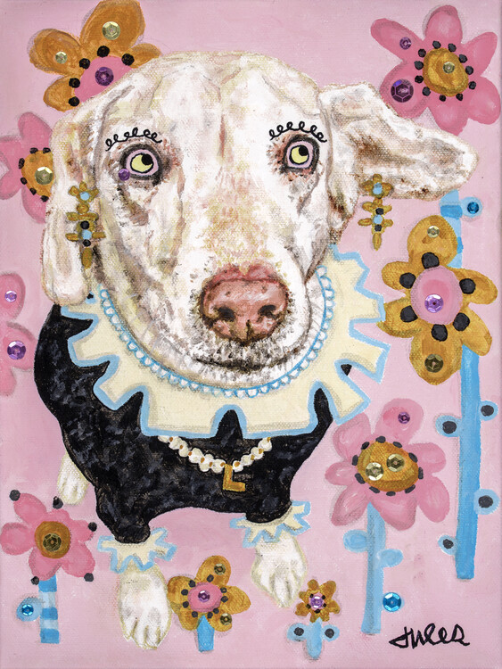 Poster Whimsical Dressed Dog