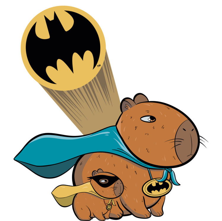 T-shirt The Batman & Robin - Capybaras