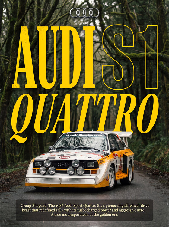 Plakát AUDI S1 QUATTRO: The 1986 Rally Revolution