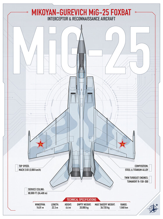Poster Mikoyan-Gurevich MiG-25