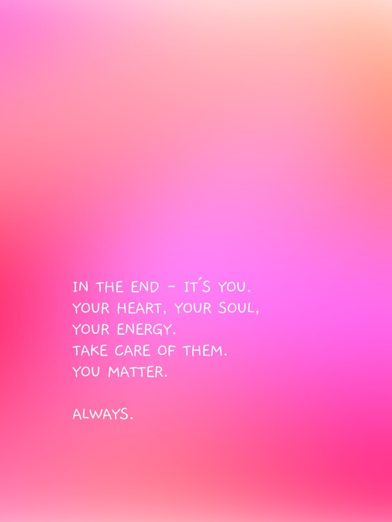 Плакат You matter quote selflove in blurry pink