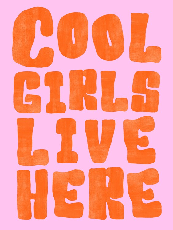 Плакат Cool girls live here - Dopamin Quote