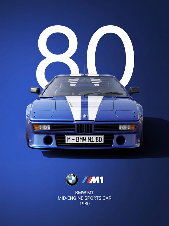 Plakat BMW M1 Mid-Engine Sports Car | Iconic 1980 BMW