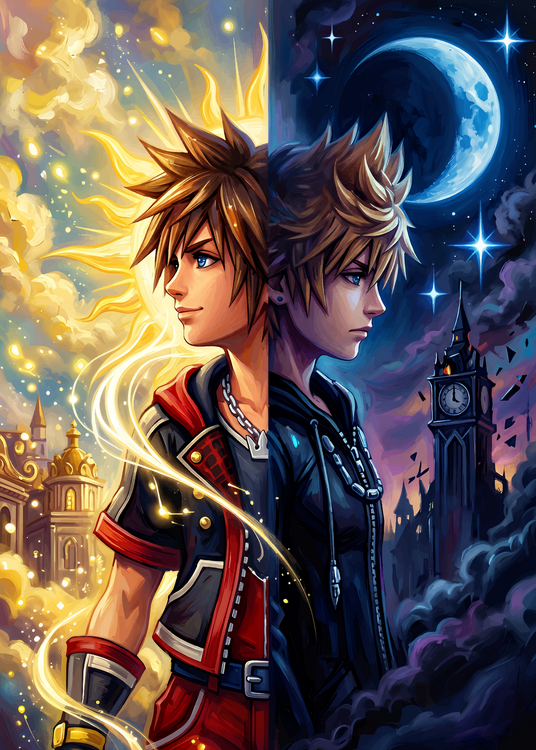 Poster Sora and Roxas Kingdom Hearts