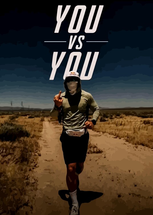 Plakát You Vs You Running Quote Trending Poster