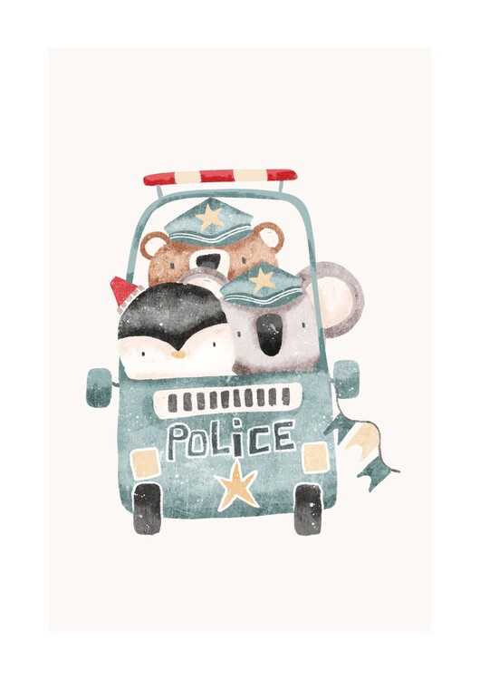 Poster Police Car