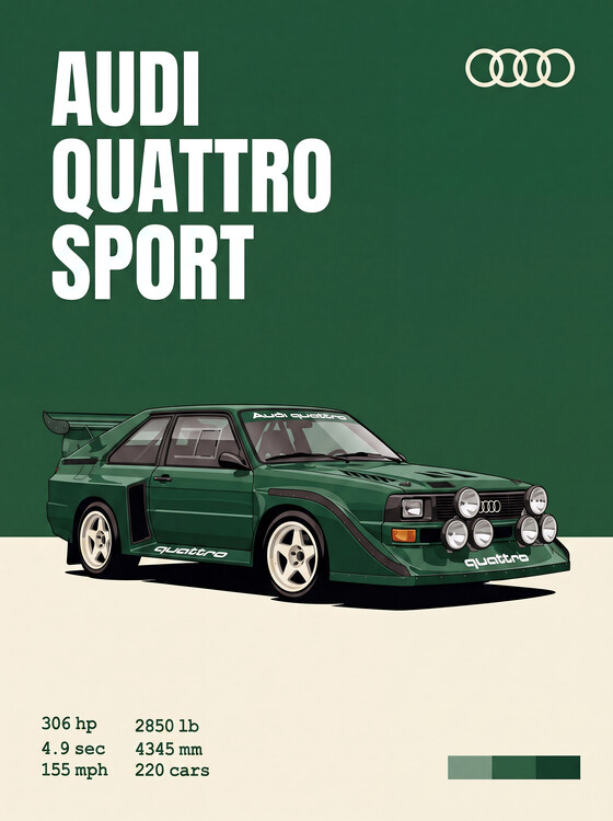 Obraz na plátne Audi Quattro Sport - Iconic 1980s Group B Rally Car