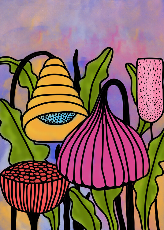 Плакат Whimsical Pod Garden