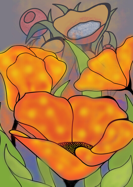 Плакат Poppies in Layers