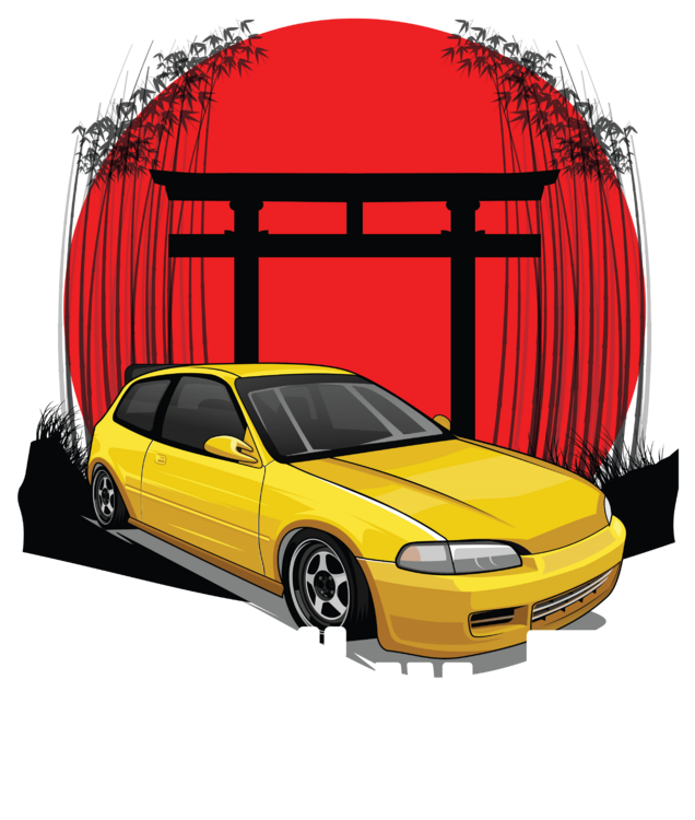 Camiseta Honda Civic EG6 – Tokyo Sunset