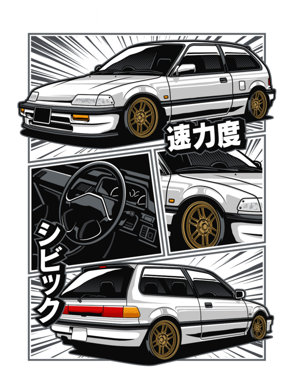 T-shirt Honda Civic Gang