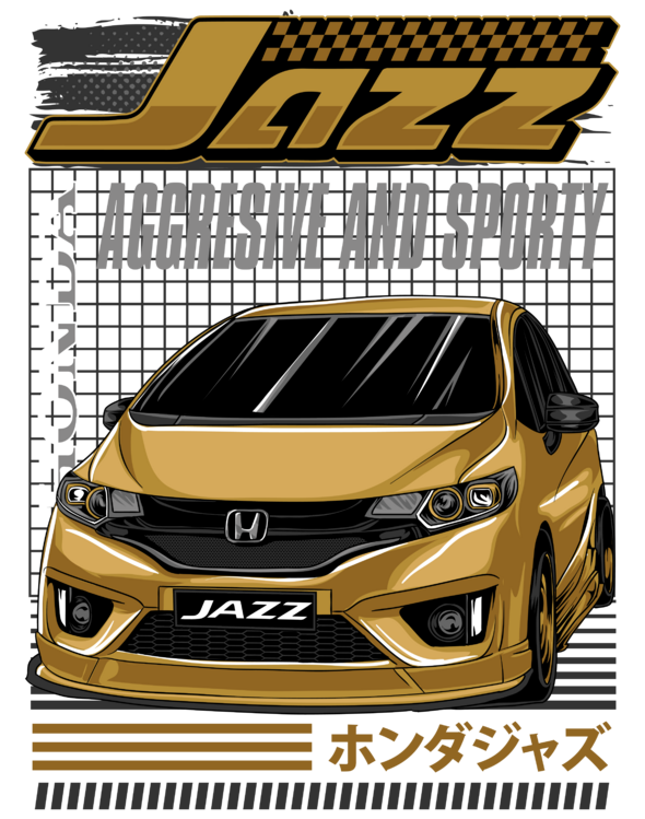 T-shirt Honda Jazz – Aggressive Spirit