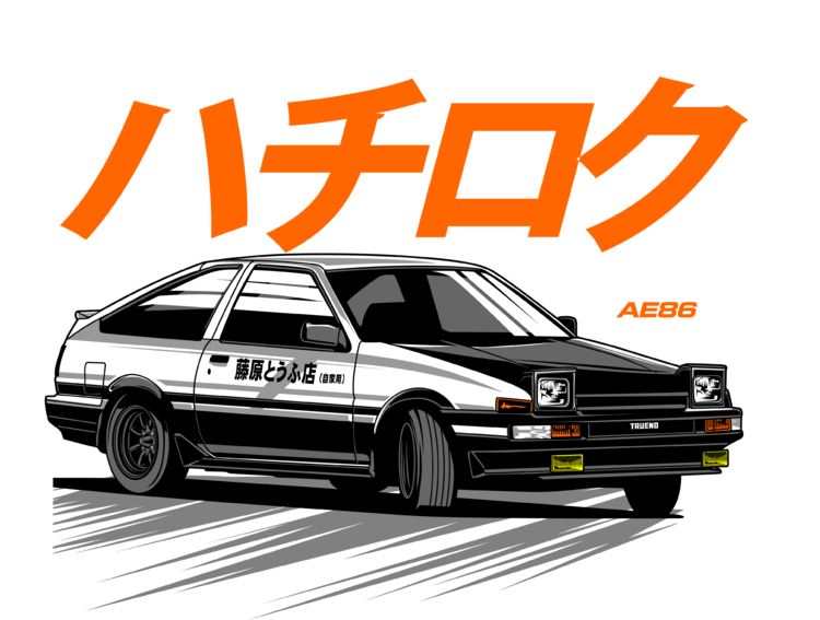 T-Shirt Toyota AE86 Hachiroku
