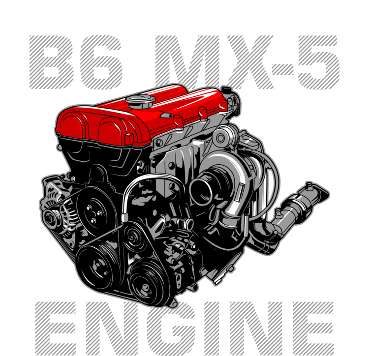 T-shirt Mazda MX-5 B6 – Engine Heart