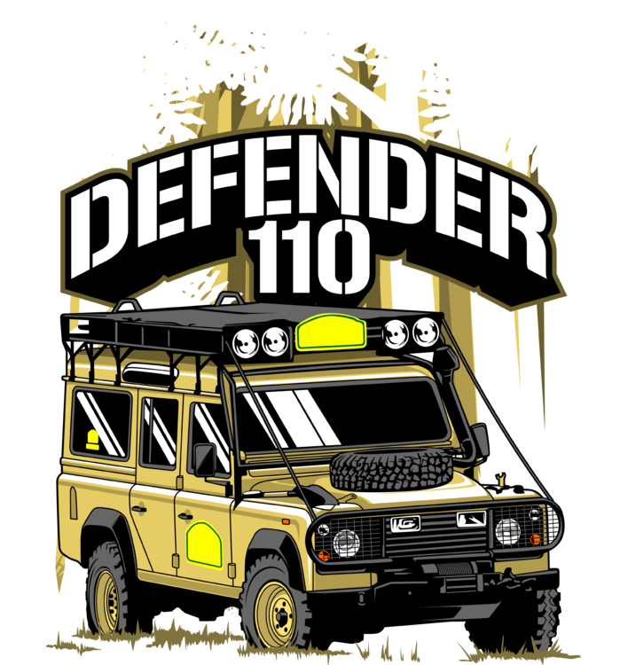 T-shirt Land Rover Defender 110 – Off-Road Legend