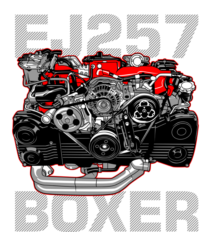 T-shirt Subaru EJ257 – Boxer Power