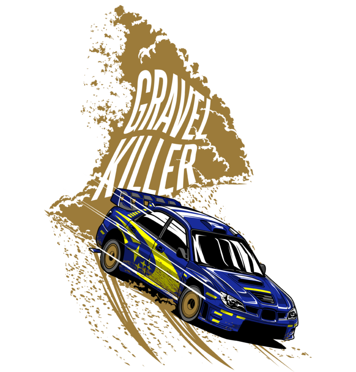 T-shirt Subaru Impreza – Gravel Killer