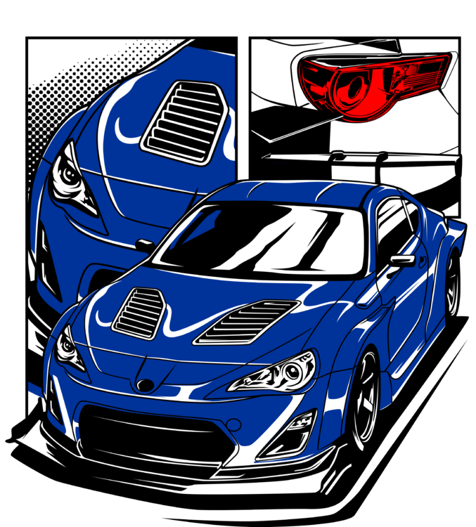 T-Shirt Toyota GT86 – Blue Samurai