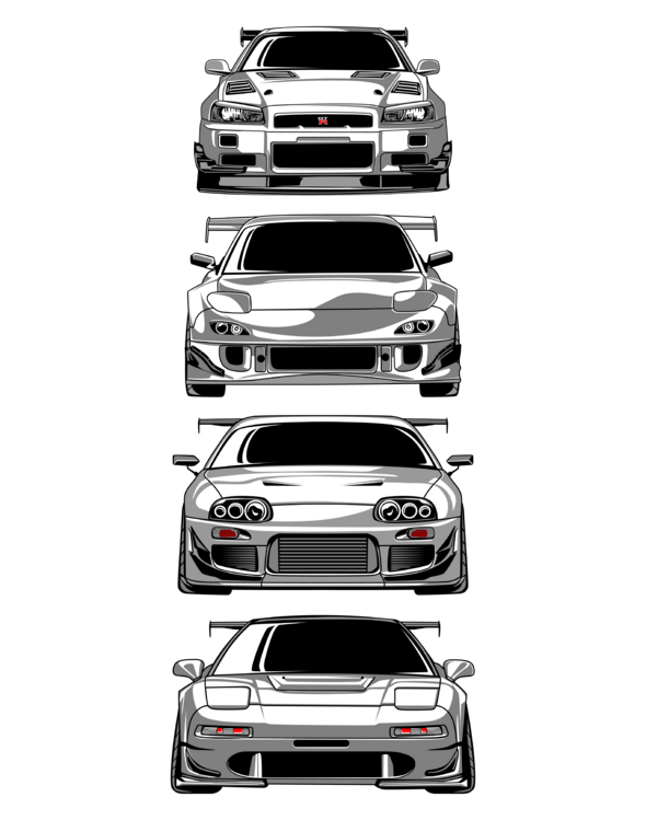 T-shirt Nissan Skyline – Generations