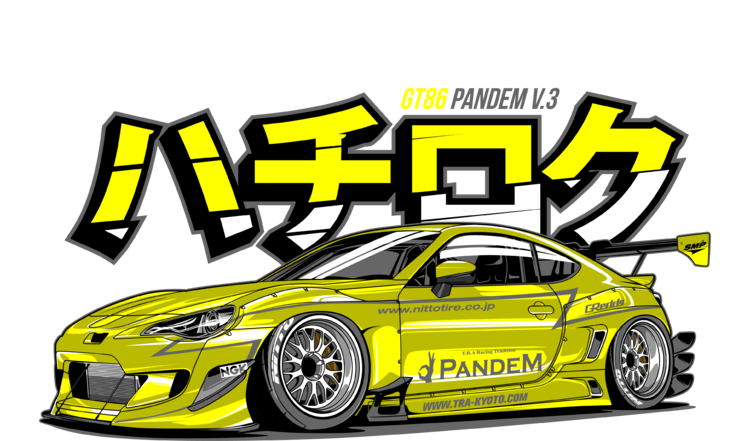 T-shirt Toyota GT86 – Hachiroku Spirit
