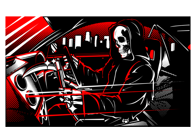 T-shirt Midnight Driver – Redline