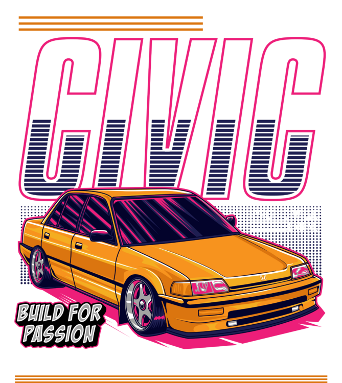 T-shirt Honda Civic – Built for Passion