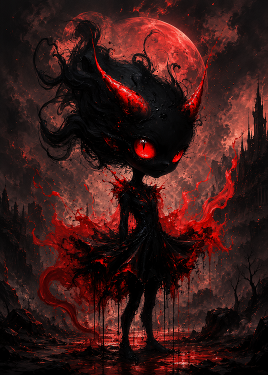 Póster demon girl