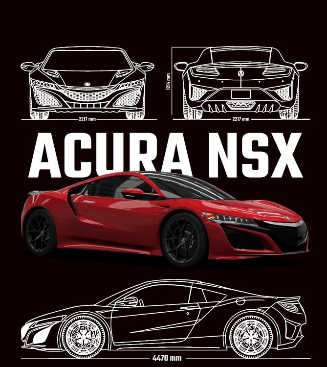 T-shirt Acura NSX Blueprint