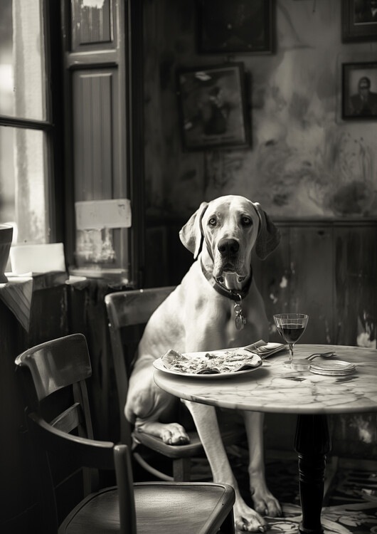 Poster Elegant Dog Dinner
