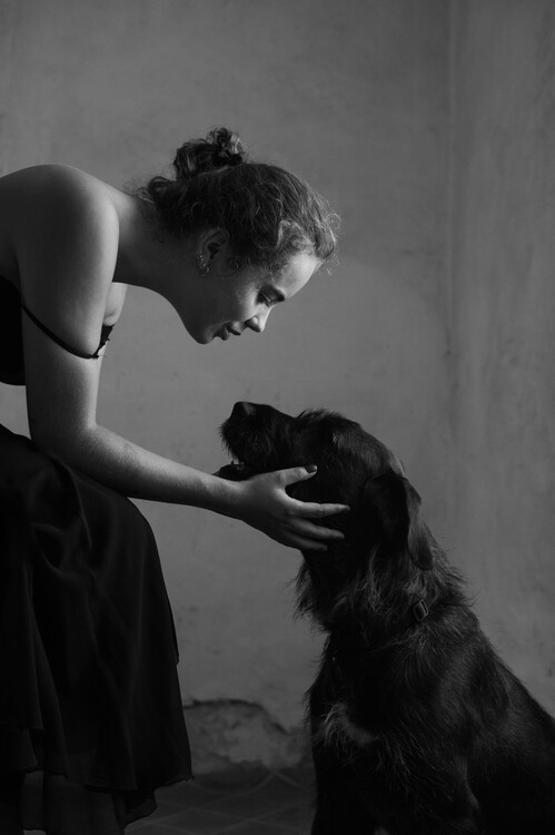 Poster Woman and Dog Love