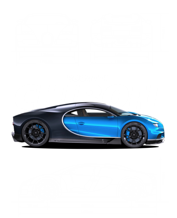 Μπλουζάκι Bugatti Chiron Blue Blueprint