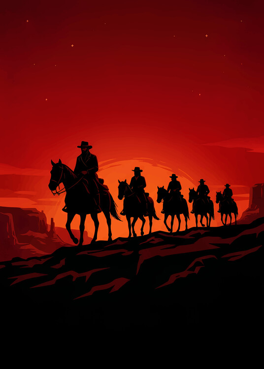 Canvas Print Western Cowboys Red Dead Redemtion 2