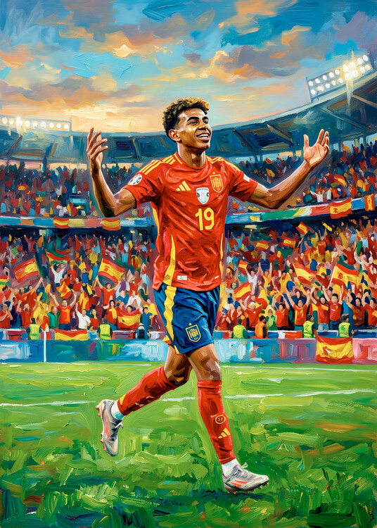 Plagát Lamine Oil Painting