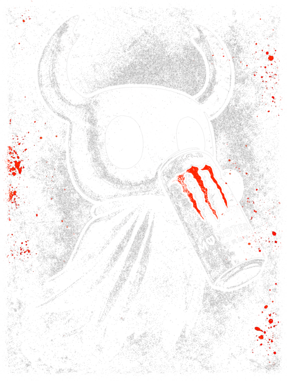 T-shirt Hollow Knight Monster Energy