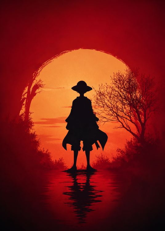Plakat Luffy's silhouette