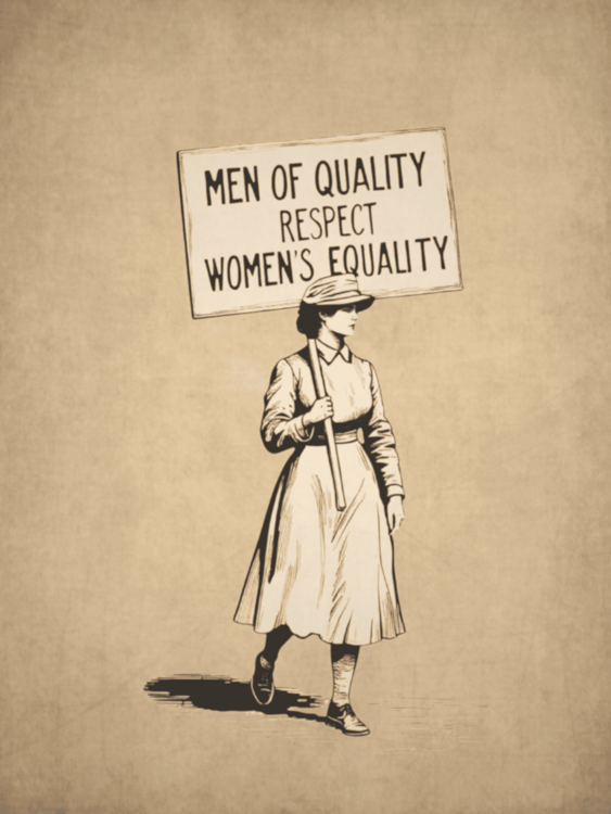 Poster Men of Quality Respect Womens Equality