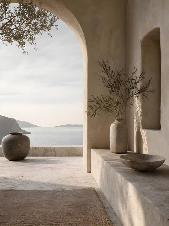 Плакат Quiet Villa | Luxury Mediterranean Home Wall Art