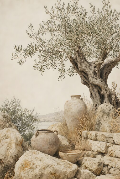 Плакат Ancient Olive | Olive Tree Landscape Wall Art