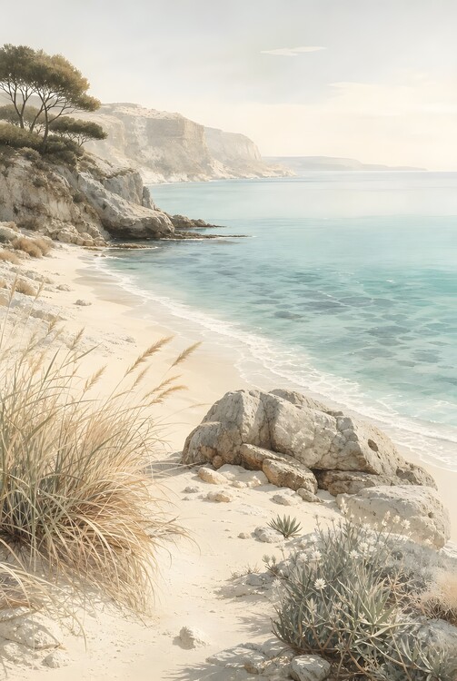 Poster Still Waters | Mediterranean Seascape Wall Art