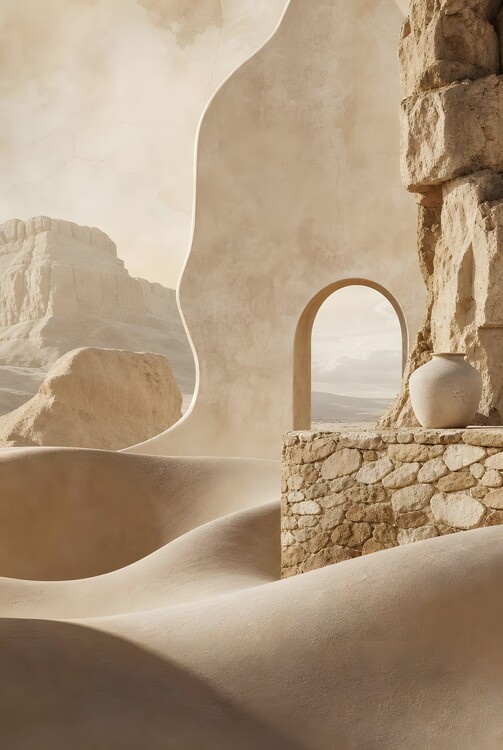 Poster Quiet Passage | Contemporary Desert Wall Art