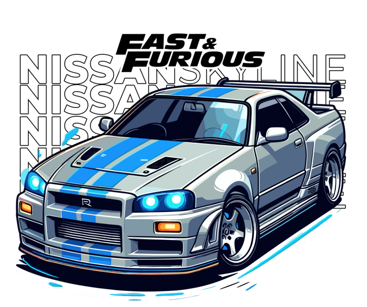 Tričkó Nissan – Skyline R34 Fast & Furious