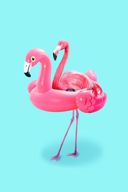 Poster Artem Pozdniakov - Inflatable Flamingo