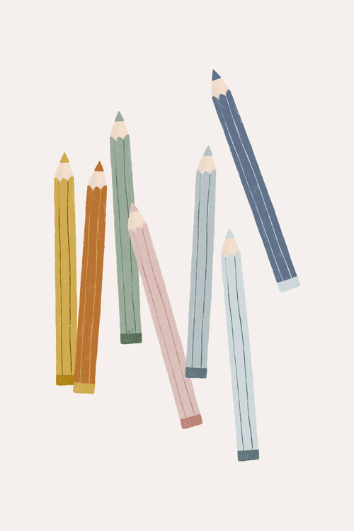 Плакат Menina Lisboa - Colourful Pencils