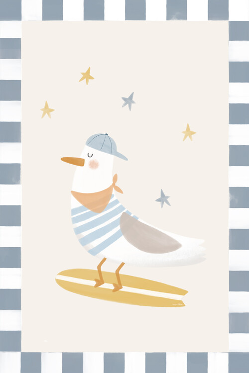 Принти на полотні Menina Lisboa - Surfing Seagull