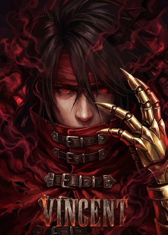Canvas Print Final Fantasy VII - Vincent Valentine Legendary Turk Poster