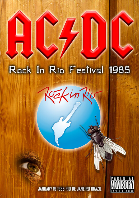 Плакат AC-DC – Rock in Rio Festival 1985